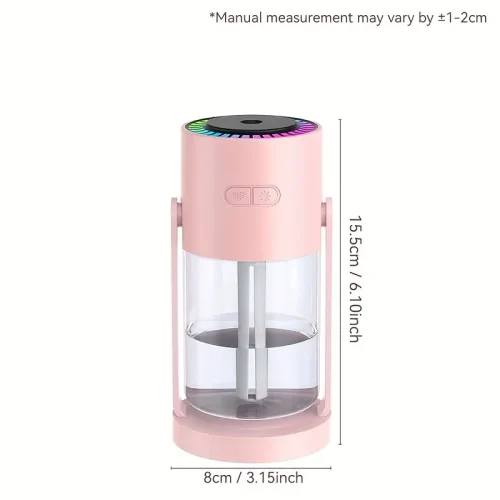 دستگاه بخار و رطوبت ساز USB MOMMED با نورهای رنگین کمانی - Image 6