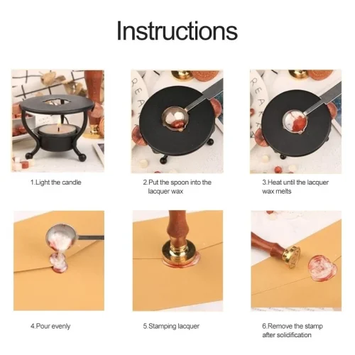 ست گرمکن مهر وکس و قاشق نگهدارنده OTCRAFT - Image 4