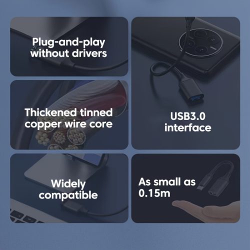 کابل تبدیل USB 3.0 به Type-C OTG با طراحی تخت - مناسب برای گوشی‌ها و تبلت‌ها - Image 14